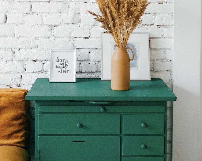 drawers with flowers on top